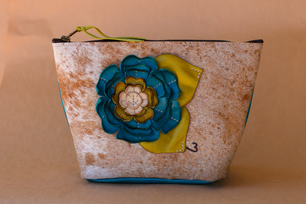 Cowhide Makeup Bag