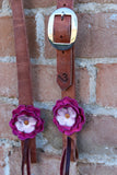Leather Flower Headstall