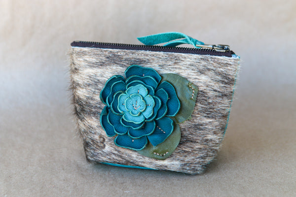 Mini Cowhide Makeup Bag