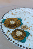 18" Cowhide Centerpiece